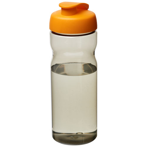 Bouteille de sport publicitaire 650ml Ocean Plastic H2O Active® Charbon et Orange